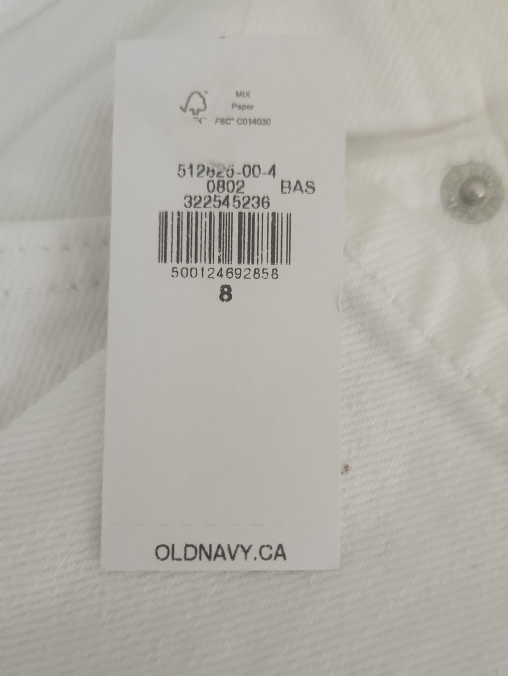 High waisted flattering wide legged Old Navy White Straight-Leg Women's Jeans - Picture 8 of 9